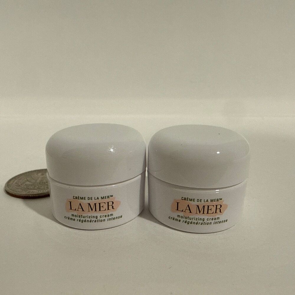 Lot Of 2: LA MER The Moisturizing Cream Travel Size 3.5m/0.12 OZ New Without Box